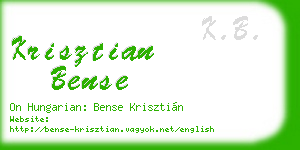 krisztian bense business card